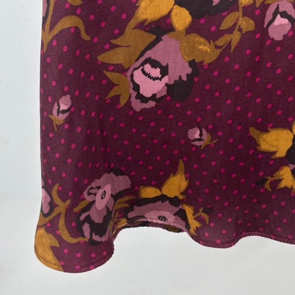 Free People Morning Light Long Sleeve Dress 6 Balloon Sleeve Floral Boho 70s - Picture 7 of 15